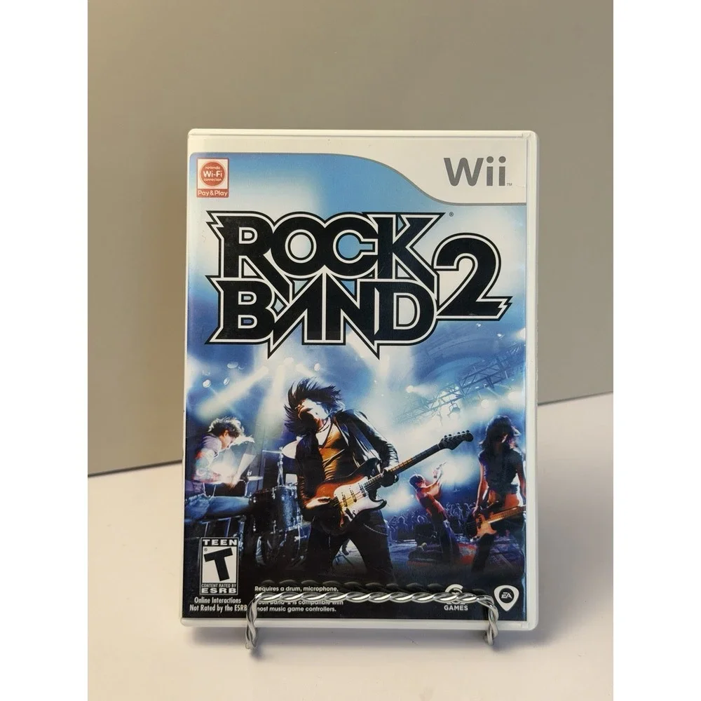 Rock Band 2 (Nintendo Wii, 2008) With Manual